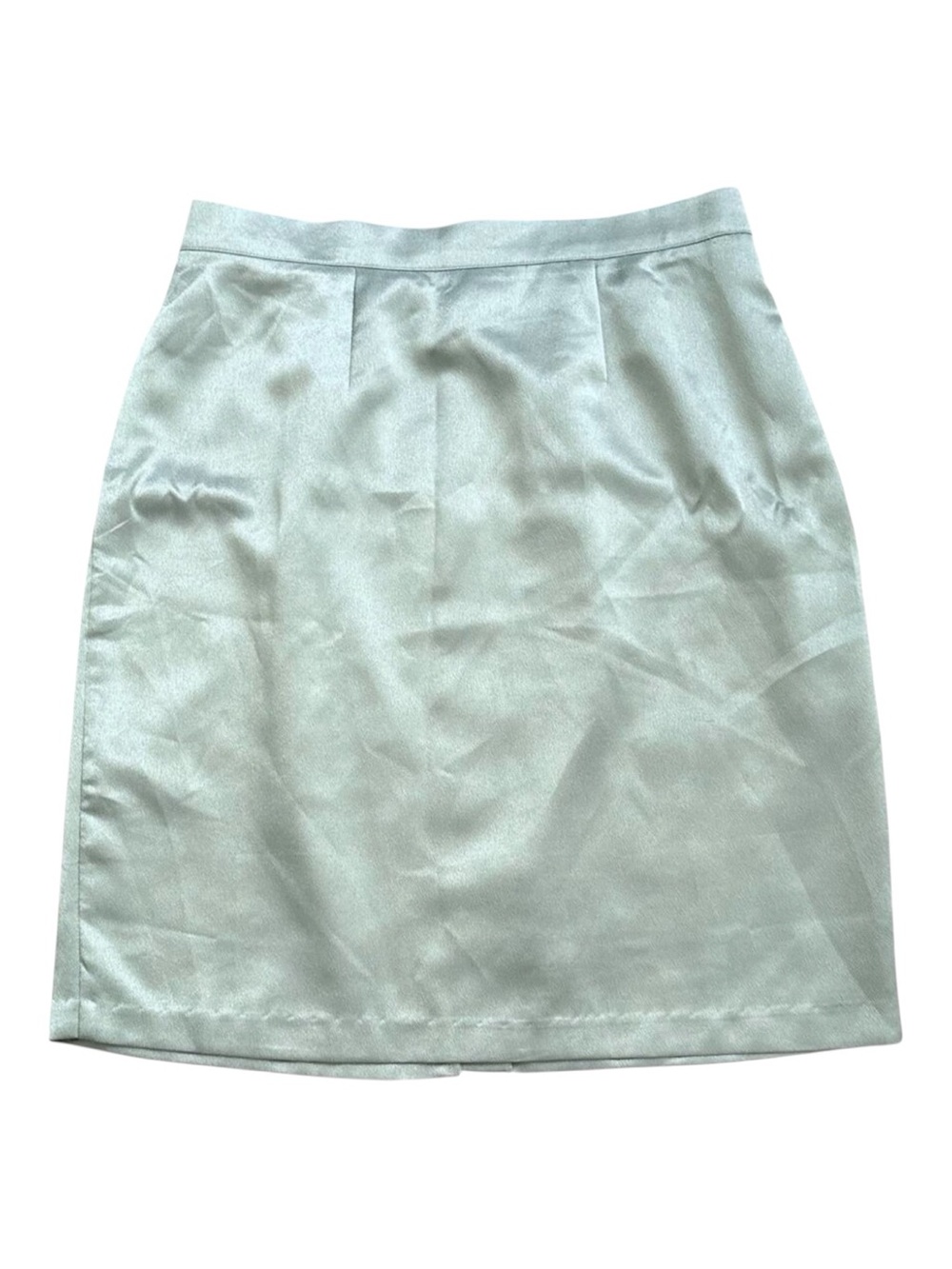 Shell Kepler Mini Skirt Womens L Vintage Green Satin Elastic Waist Pull On NWT